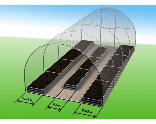 Комплекты грядок (3 грядки в теплице) для теплицы 3*4 м